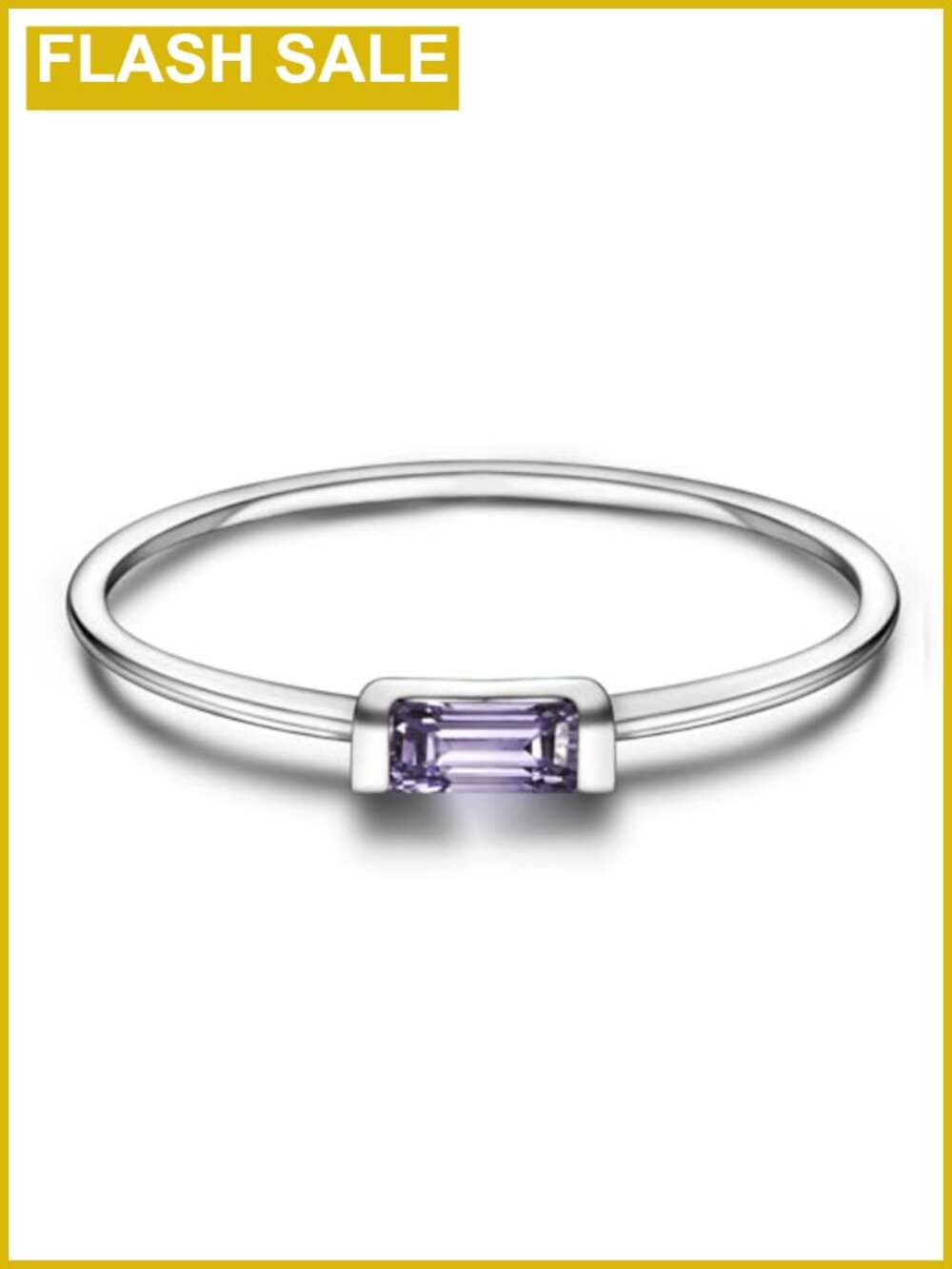 925 Sterling Silver Stacking Ring Birthstone Stackable Mom Ring Size 7